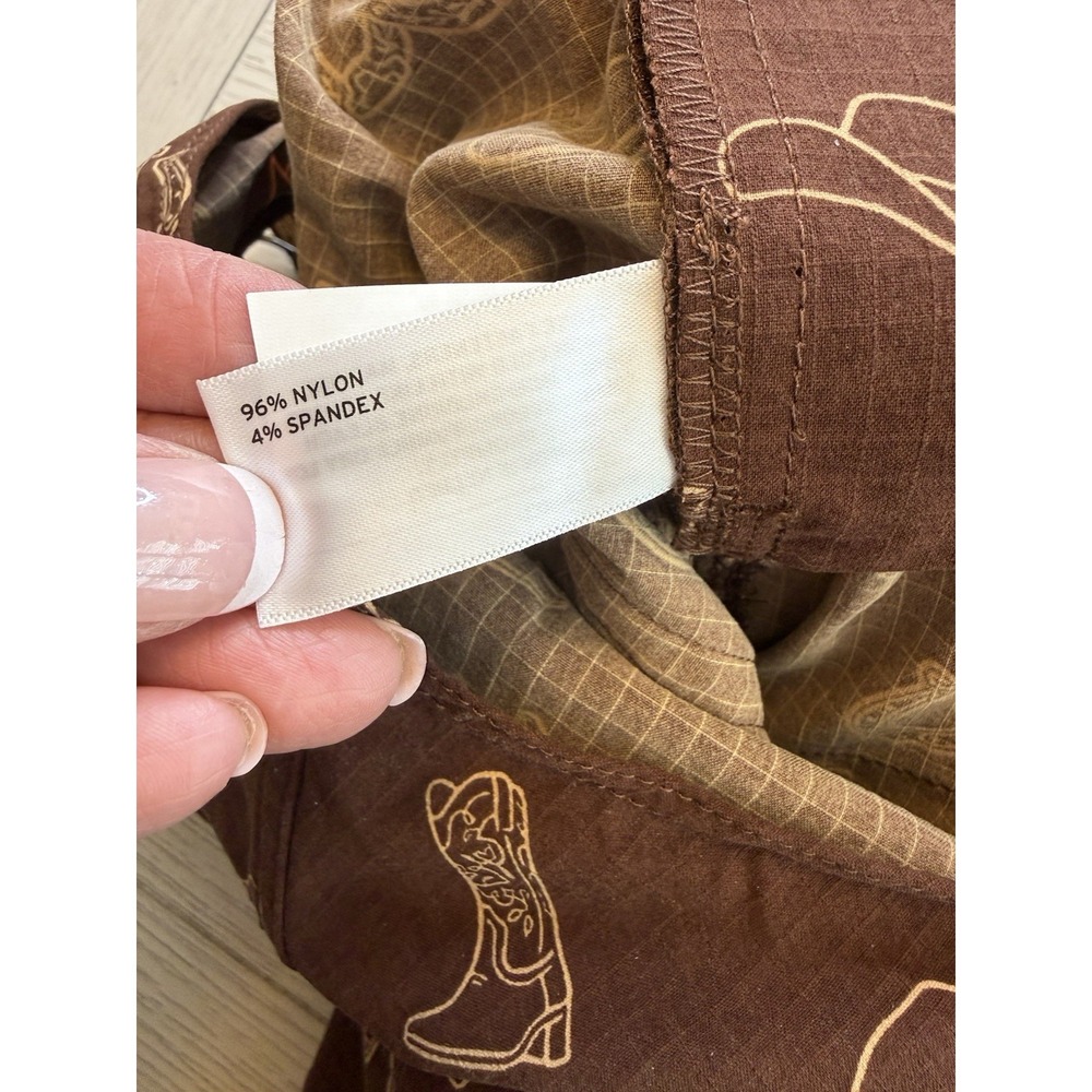 Duluth Trading Co Women's Heirloom Bib Overalls Dark Roast Western Charm XS/31 - Picture 10 of 10